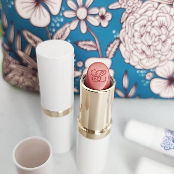 NEW Estee Lauder Set Pure Lipstick Rose Tea 441 + Lip Gloss Strawberry Candy - Picture 2 of 8